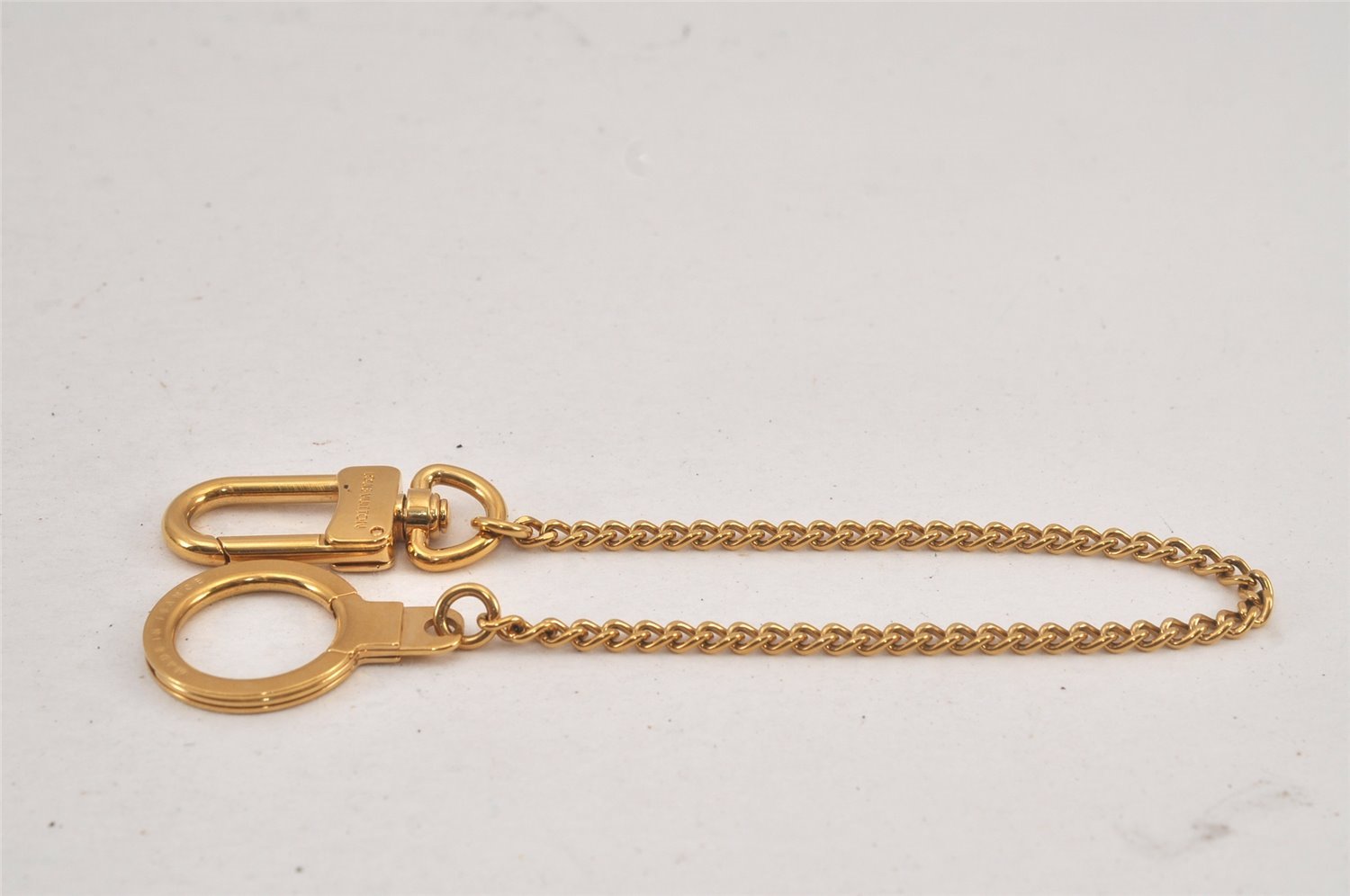 Authentic Louis Vuitton Chenne Ano Cles Key Chain Strap Gold M58021 LV 4649L