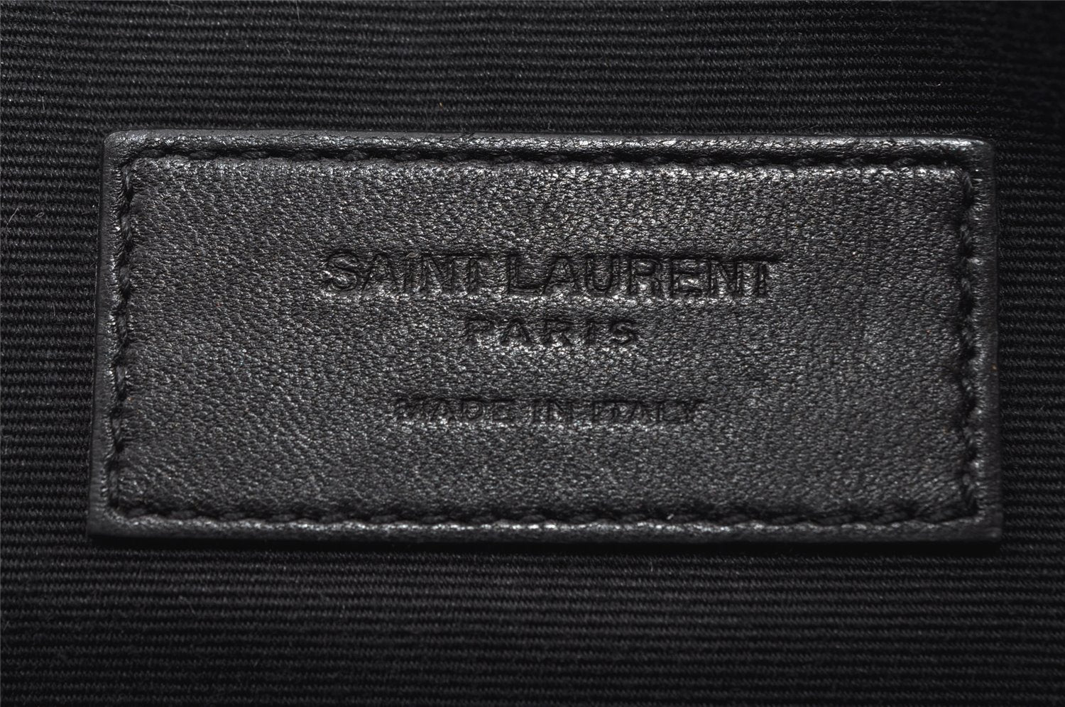 Authentic SAINT LAURENT Clutch Hand Bag Purse Leather TGR397294 Black 4650I