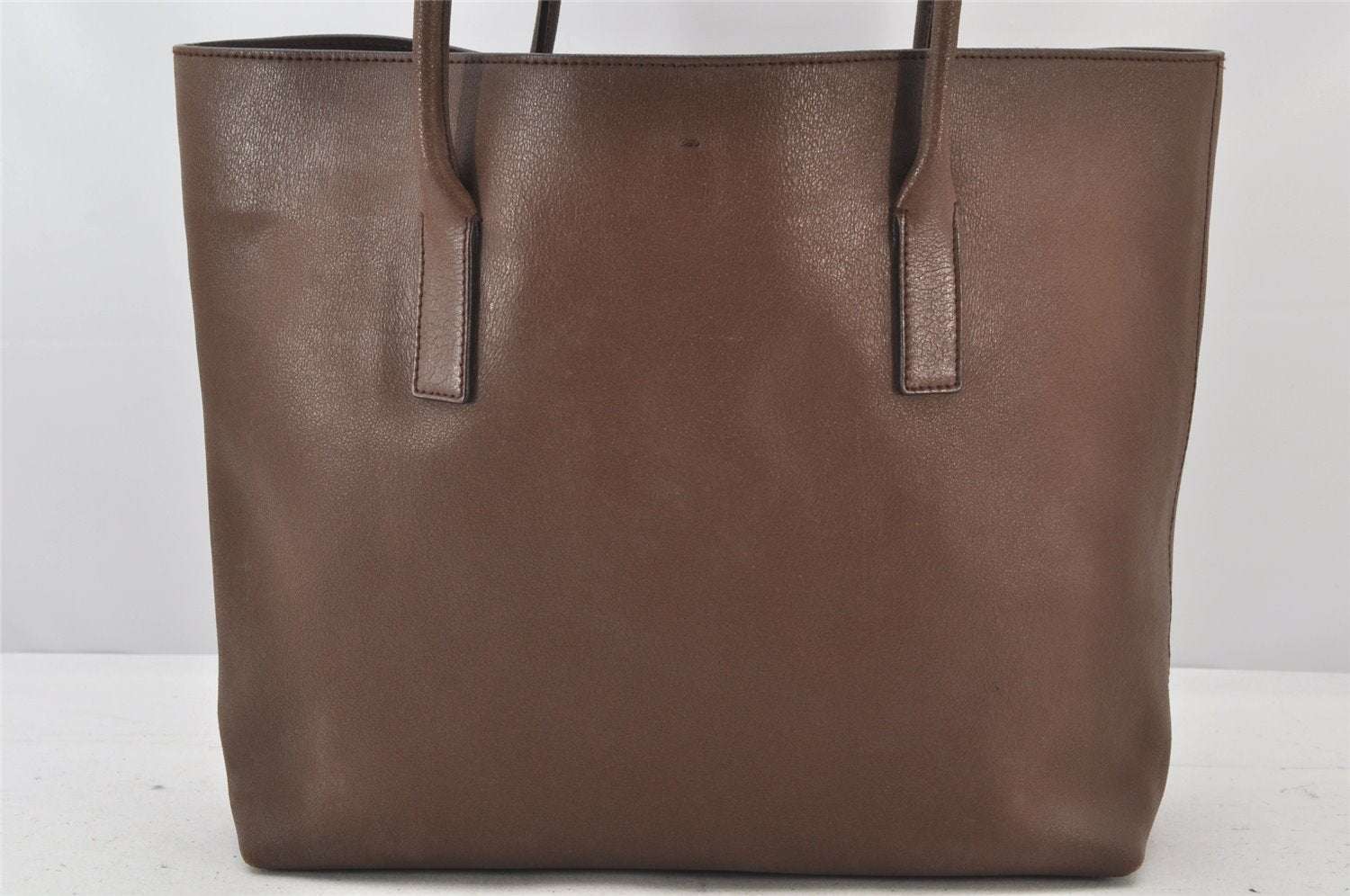 Authentic PRADA Vitello Chic Leather Shoulder Tote Bag BR0762 Brown 4650K