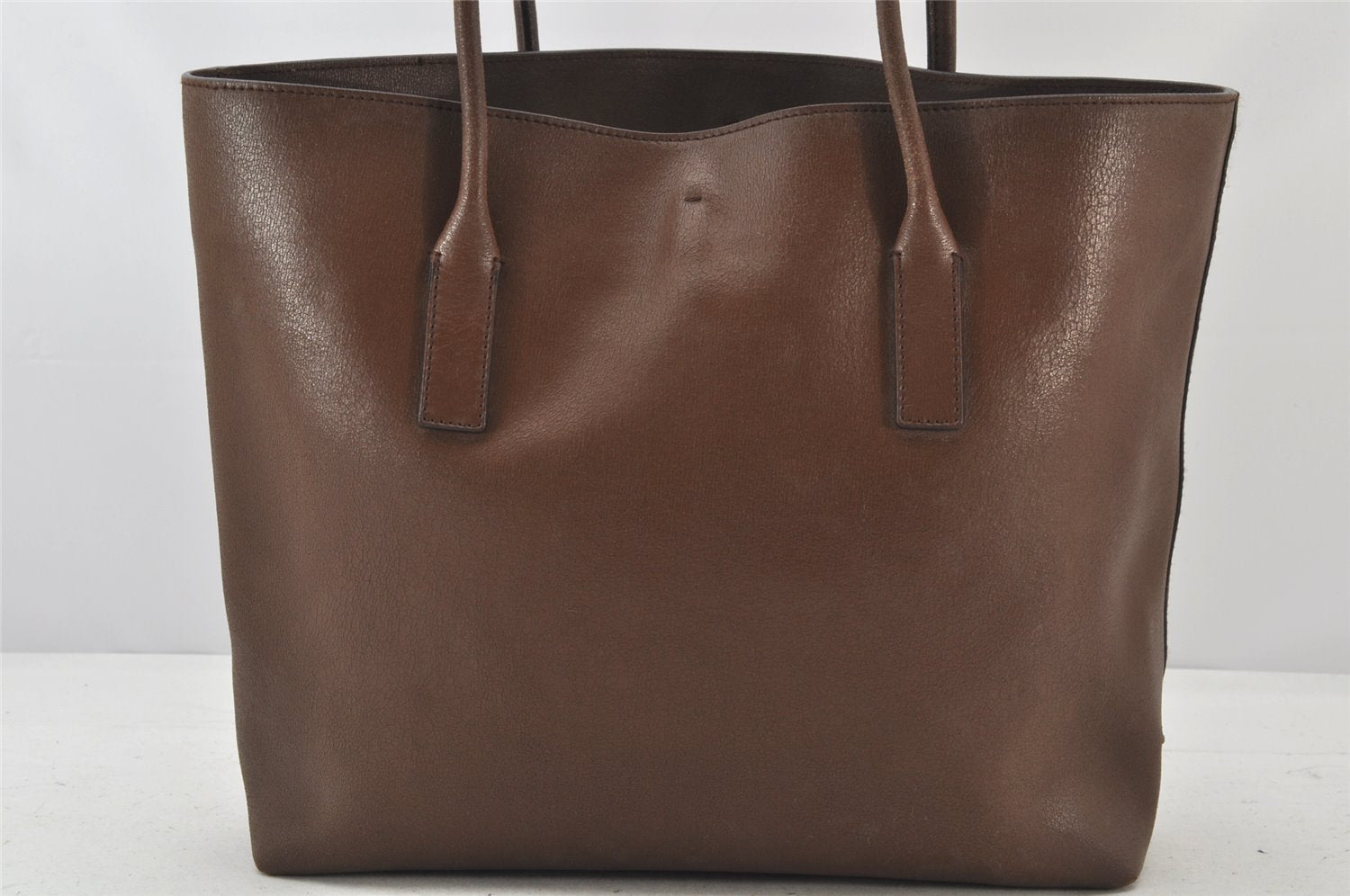 Authentic PRADA Vitello Chic Leather Shoulder Tote Bag BR0762 Brown 4650K