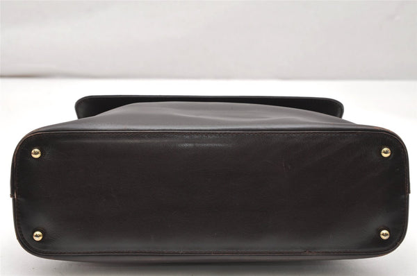 Authentic GUCCI Vintage Shoulder Bag Purse Leather Brown Junk 4651K