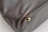 Authentic GUCCI Vintage Shoulder Bag Purse Leather Brown Junk 4651K