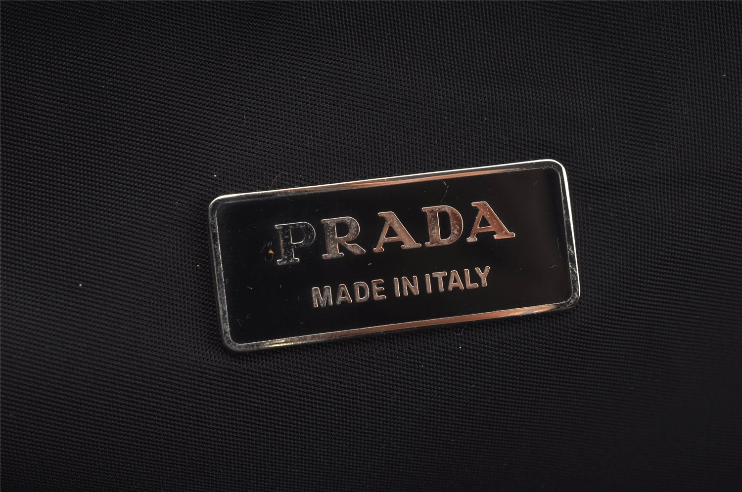 Authentic PRADA Vintage Nylon Tessuto Leather Waist Body Bag Purse Black 4652J