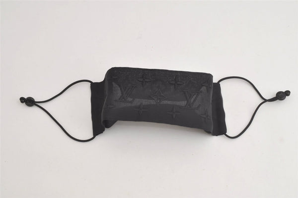 Auth Louis Vuitton Monogram Nylon Mask Cover Black M77147 Box 4652K
