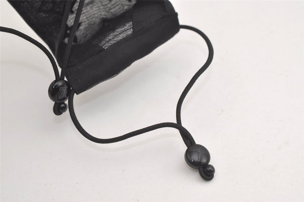 Auth Louis Vuitton Monogram Nylon Mask Cover Black M77147 Box 4652K