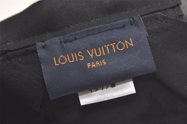 Auth Louis Vuitton Monogram Nylon Mask Cover Black M77147 Box 4652K