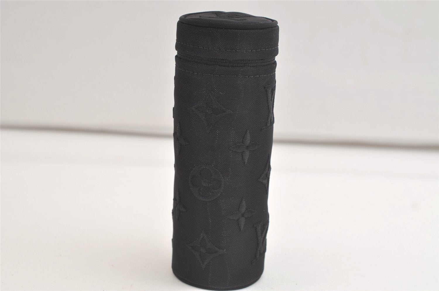 Auth Louis Vuitton Monogram Nylon Mask Cover Black M77147 Box 4652K