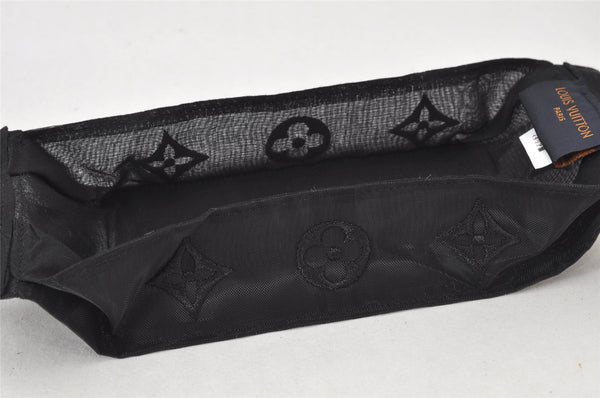Auth Louis Vuitton Monogram Nylon Mask Cover Black M77147 Box 4653K