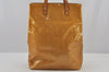 Authentic Louis Vuitton Vernis Reade MM Hand Bag Yellow M91141 LV 4654J