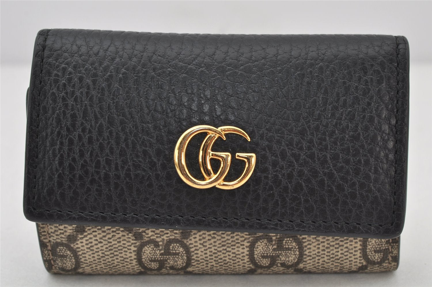 Auth GUCCI GG Marmont 6 Hooks Key Case GG PVC Leather 456118 Brown Box 4654K