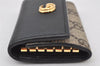 Auth GUCCI GG Marmont 6 Hooks Key Case GG PVC Leather 456118 Brown Box 4654K