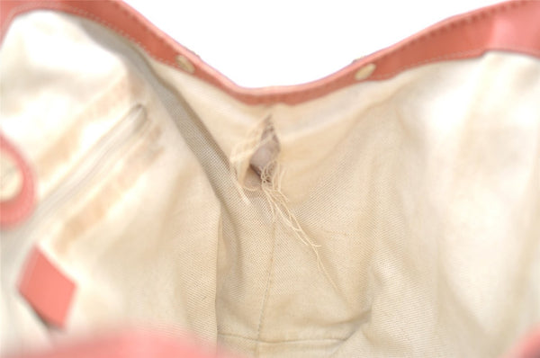 Authentic GUCCI Guccissima Sukey Shoulder Tote Bag GG Leather 211944 Pink 4655I