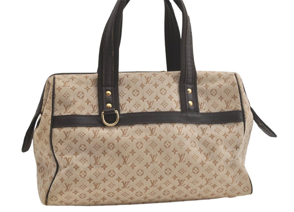Auth Louis Vuitton Monogram Mini Josephine GM Hand Bag Beige M92413 LV 4656K