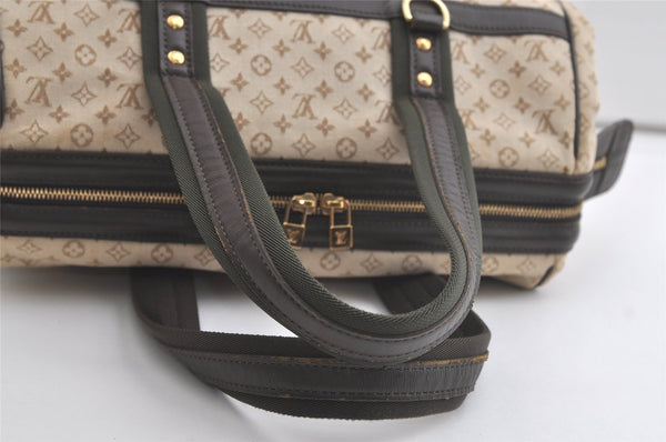 Auth Louis Vuitton Monogram Mini Josephine GM Hand Bag Beige M92413 LV 4656K