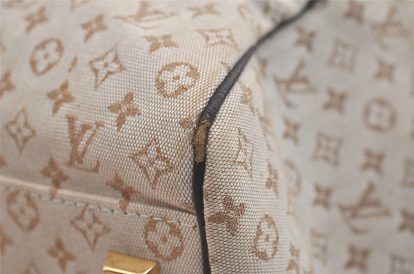 Auth Louis Vuitton Monogram Mini Josephine GM Hand Bag Beige M92413 LV 4656K