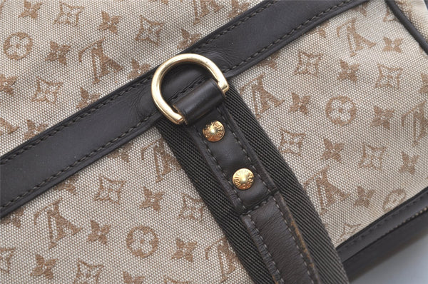 Auth Louis Vuitton Monogram Mini Josephine GM Hand Bag Beige M92413 LV 4656K