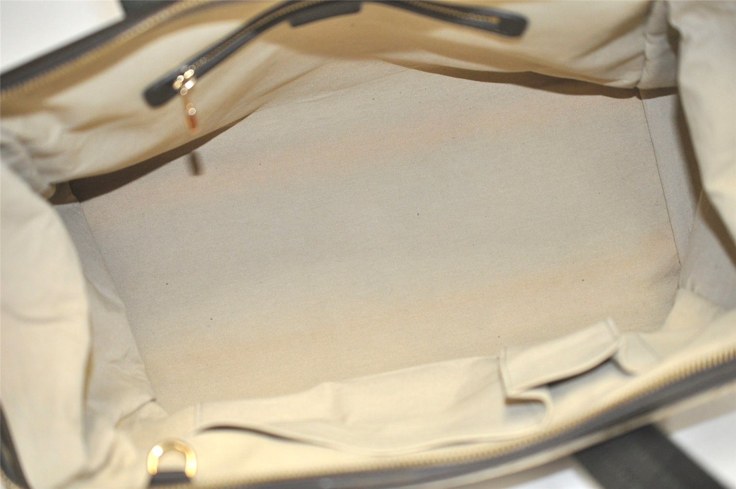 Auth Louis Vuitton Monogram Mini Josephine GM Hand Bag Beige M92413 LV 4656K