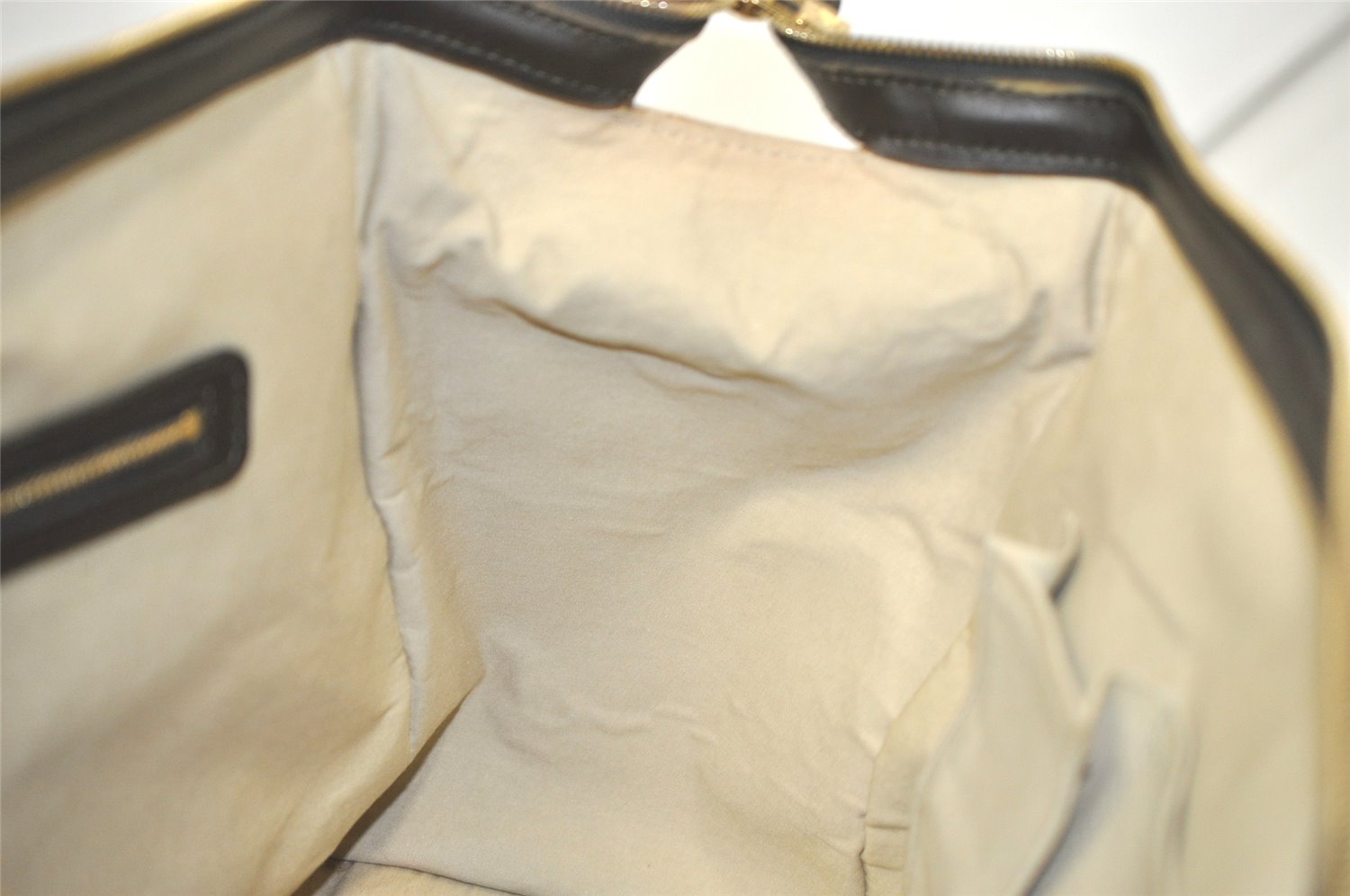 Auth Louis Vuitton Monogram Mini Josephine GM Hand Bag Beige M92413 LV 4656K