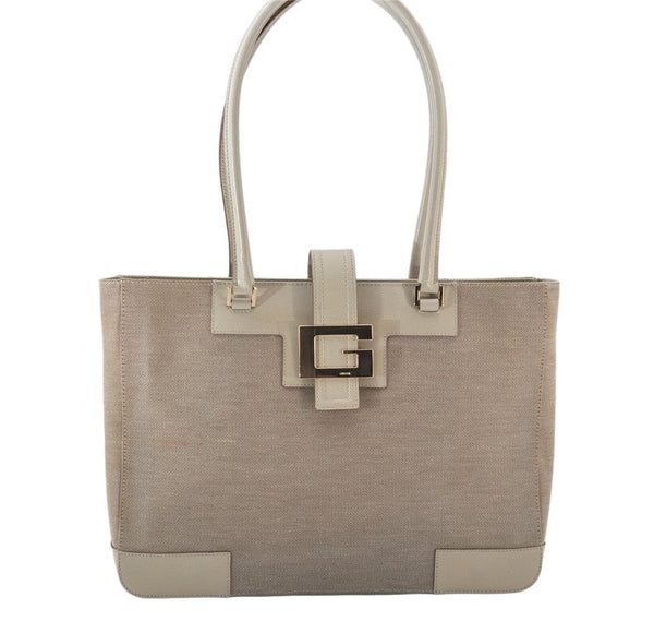 Authentic GUCCI Shoulder Tote Bag Canvas Leather 0021109 Beige Brown 4657K