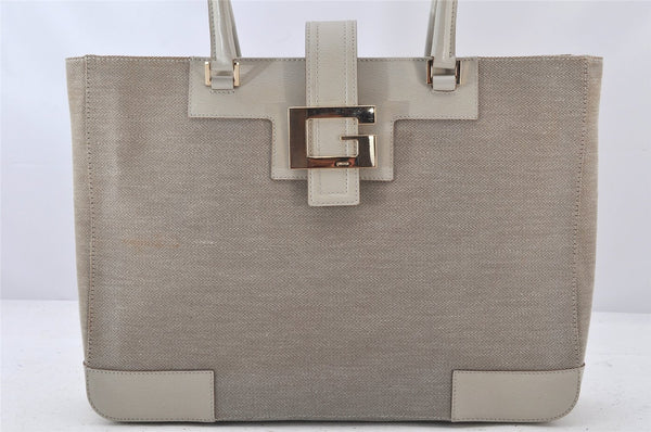 Authentic GUCCI Shoulder Tote Bag Canvas Leather 0021109 Beige Brown 4657K