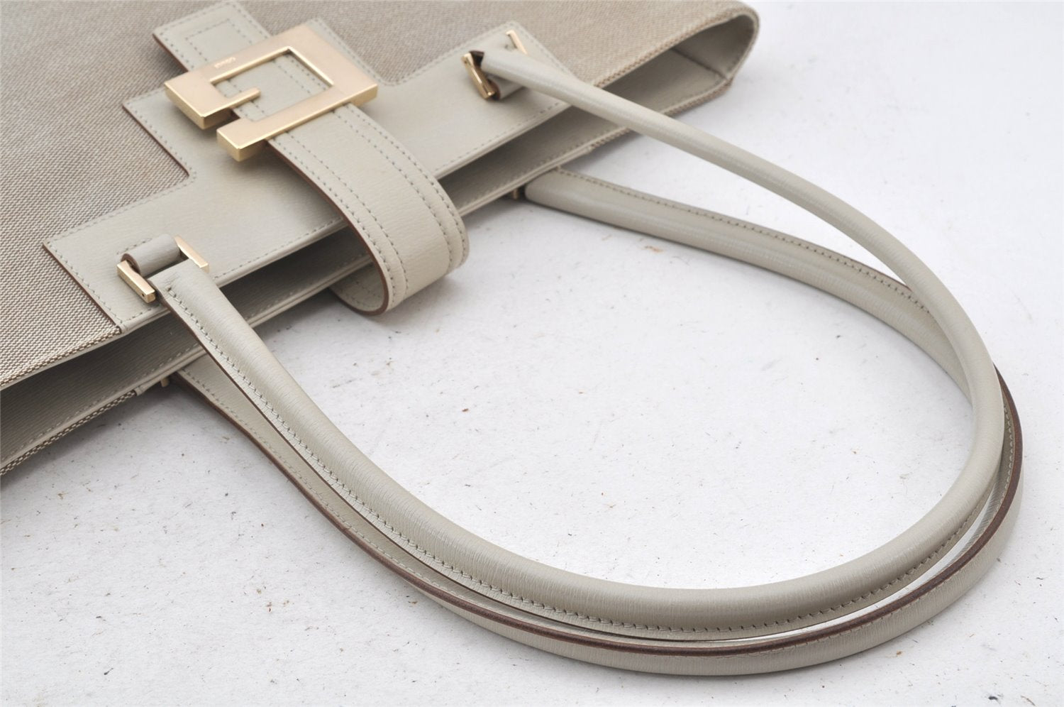Authentic GUCCI Shoulder Tote Bag Canvas Leather 0021109 Beige Brown 4657K