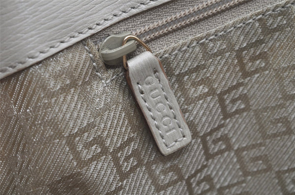 Authentic GUCCI Shoulder Tote Bag Canvas Leather 0021109 Beige Brown 4657K