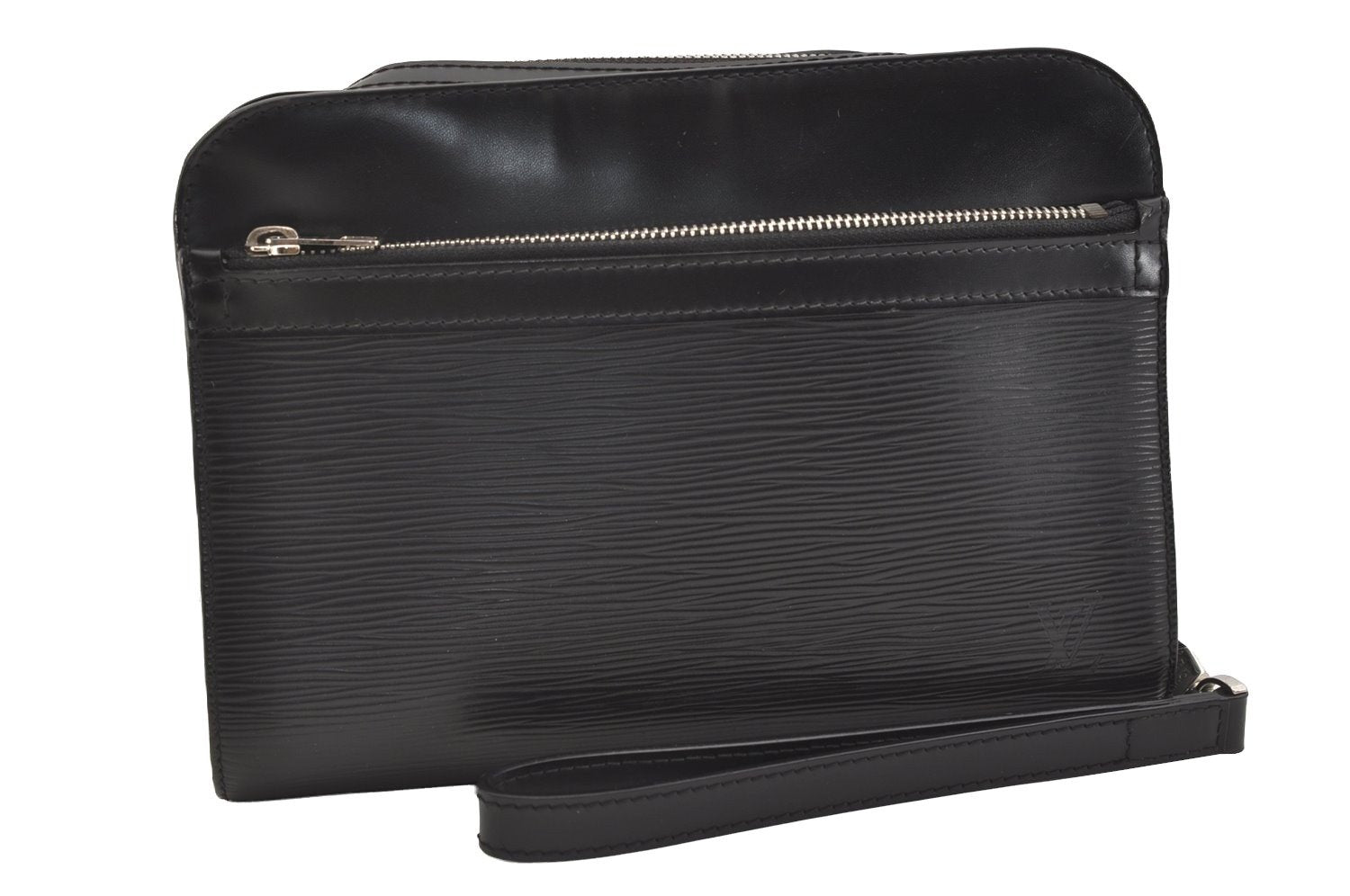 Authentic Louis Vuitton Epi Hoche Clutch Hand Bag Purse Black M59362 LV 4659J