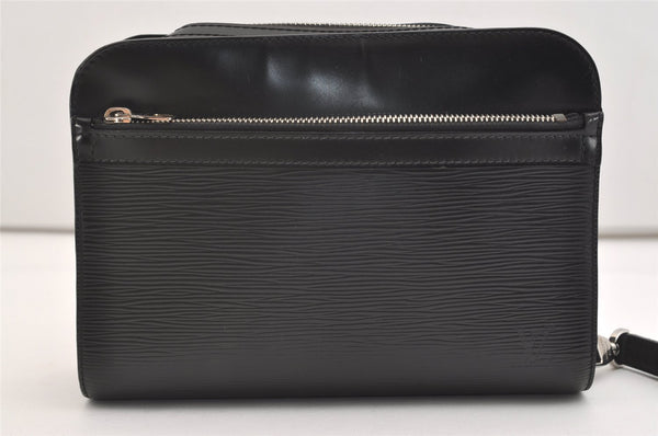 Authentic Louis Vuitton Epi Hoche Clutch Hand Bag Purse Black M59362 LV 4659J