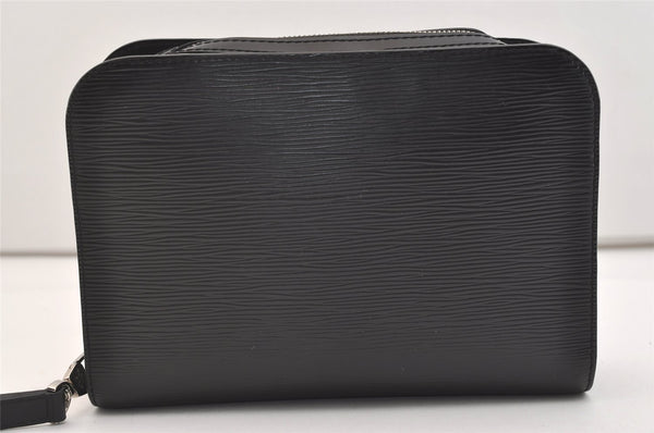 Authentic Louis Vuitton Epi Hoche Clutch Hand Bag Purse Black M59362 LV 4659J