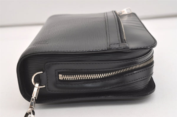 Authentic Louis Vuitton Epi Hoche Clutch Hand Bag Purse Black M59362 LV 4659J