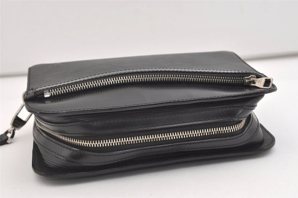 Authentic Louis Vuitton Epi Hoche Clutch Hand Bag Purse Black M59362 LV 4659J