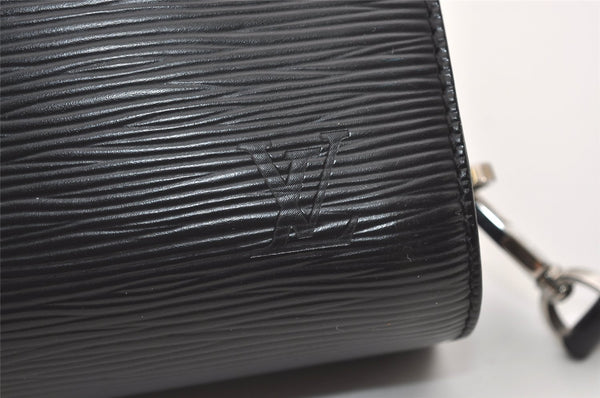 Authentic Louis Vuitton Epi Hoche Clutch Hand Bag Purse Black M59362 LV 4659J