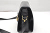 Authentic CELINE Horse Carriage Shoulder Crossbody Bag Purse Leather Black 4659K