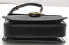 Authentic CELINE Horse Carriage Shoulder Crossbody Bag Purse Leather Black 4659K