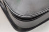 Authentic CELINE Horse Carriage Shoulder Crossbody Bag Purse Leather Black 4659K