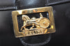 Authentic CELINE Horse Carriage Shoulder Crossbody Bag Purse Leather Black 4659K