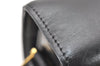 Authentic CELINE Horse Carriage Shoulder Crossbody Bag Purse Leather Black 4659K