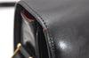 Authentic CELINE Horse Carriage Shoulder Crossbody Bag Purse Leather Black 4659K