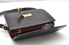 Authentic CELINE Horse Carriage Shoulder Crossbody Bag Purse Leather Black 4659K