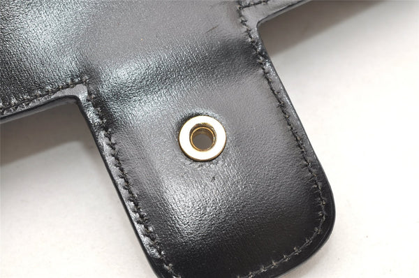 Authentic CELINE Horse Carriage Shoulder Crossbody Bag Purse Leather Black 4659K