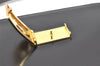 Authentic CELINE Horse Carriage Shoulder Crossbody Bag Purse Leather Black 4659K