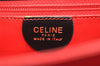 Authentic CELINE Horse Carriage Shoulder Crossbody Bag Purse Leather Black 4659K