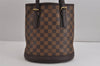 Authentic Louis Vuitton Damier Marais Bucket Shoulder Tote Bag N42240 LV 4660J