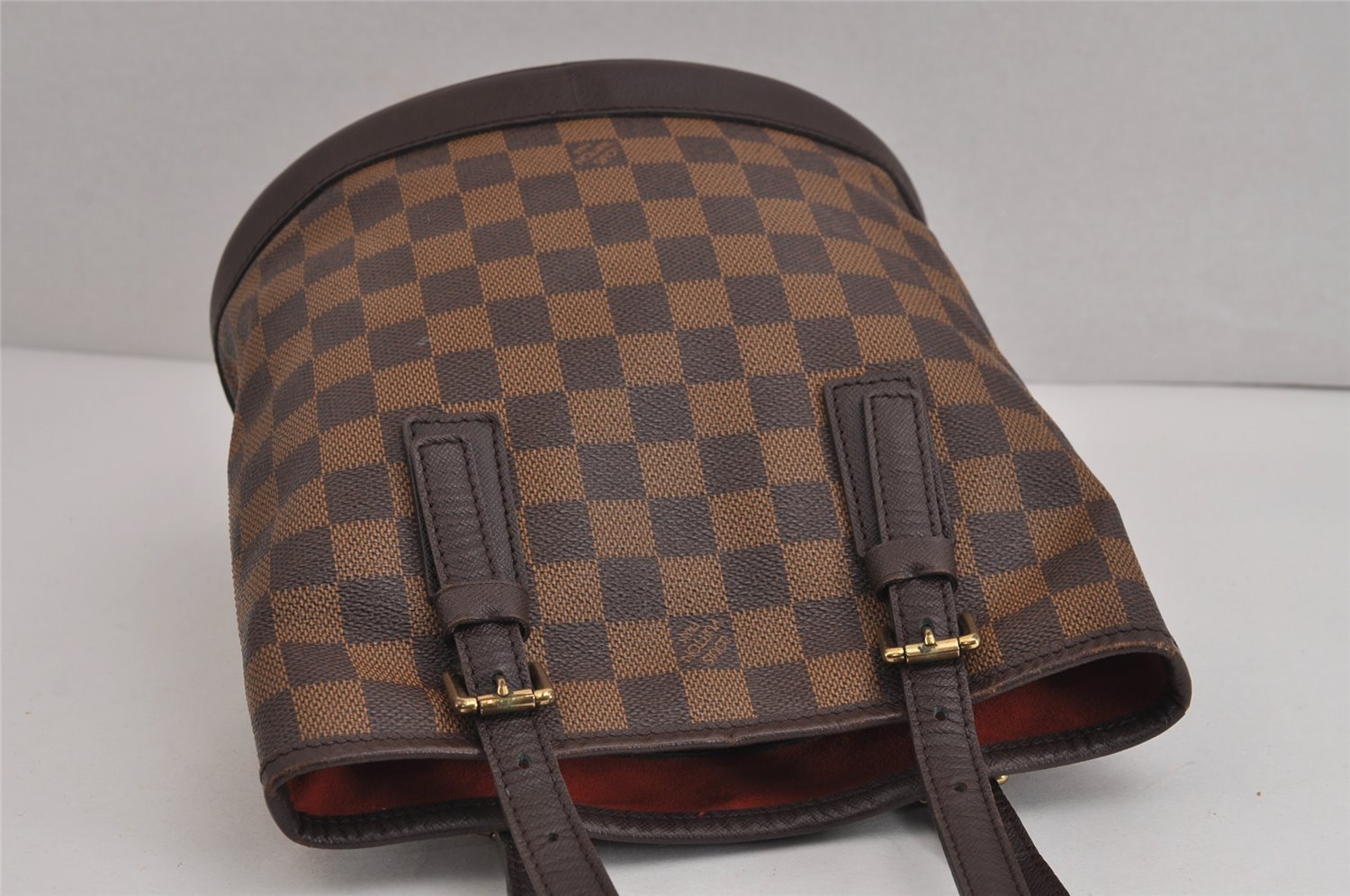 Authentic Louis Vuitton Damier Marais Bucket Shoulder Tote Bag N42240 LV 4660J
