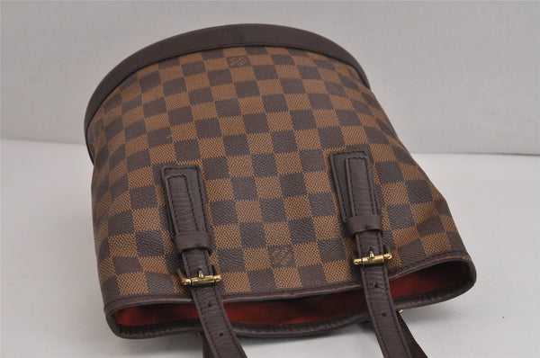 Authentic Louis Vuitton Damier Marais Bucket Shoulder Tote Bag N42240 LV 4660J