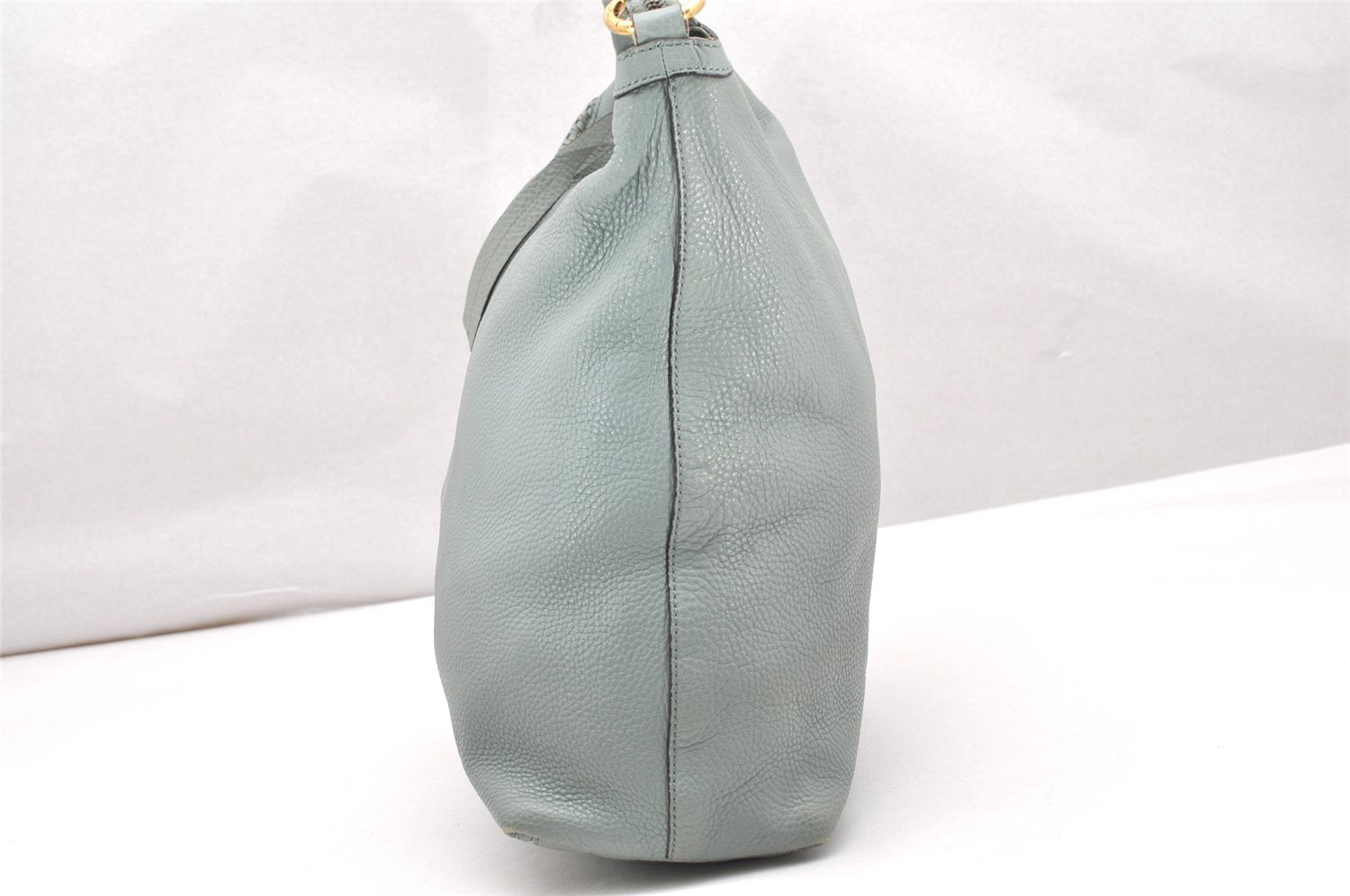 Authentic GUCCI Shoulder Hand Bag Purse Leather 309530 Light Blue 4661K