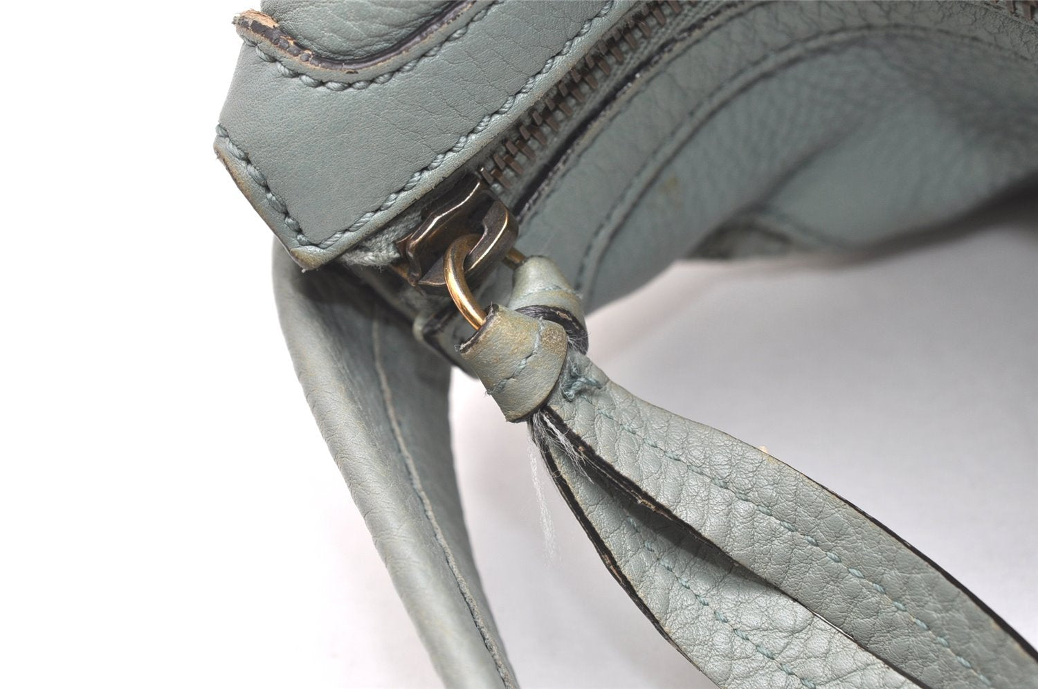 Authentic GUCCI Shoulder Hand Bag Purse Leather 309530 Light Blue 4661K