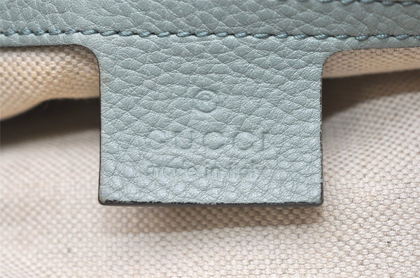 Authentic GUCCI Shoulder Hand Bag Purse Leather 309530 Light Blue 4661K