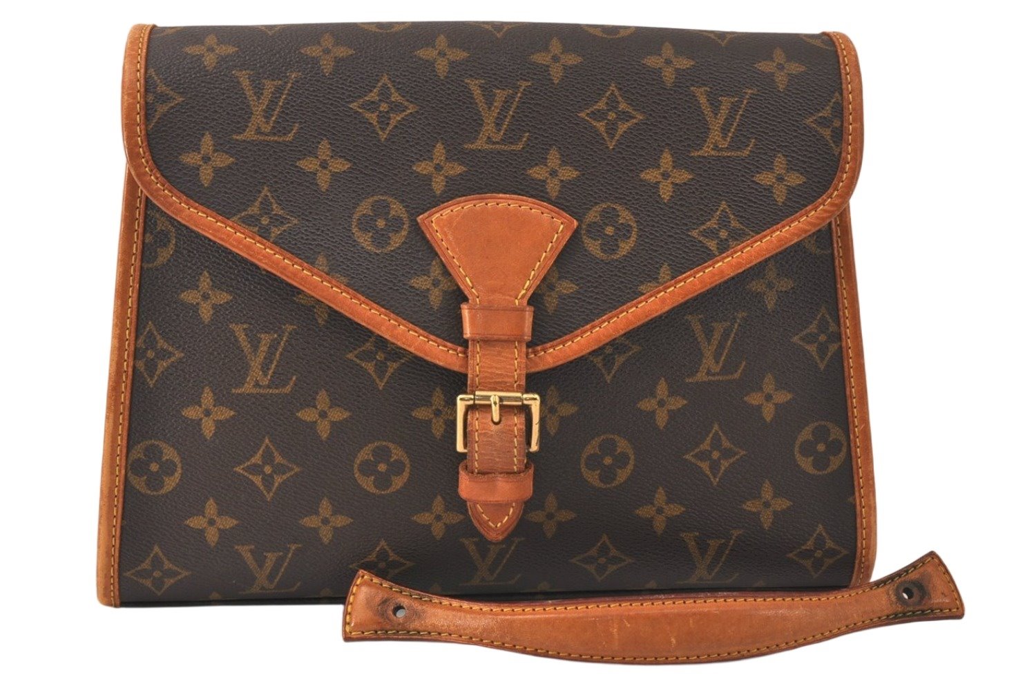 Authentic Louis Vuitton Monogram Bel Air 2Way Hand Bag M51122 Junk 4662K