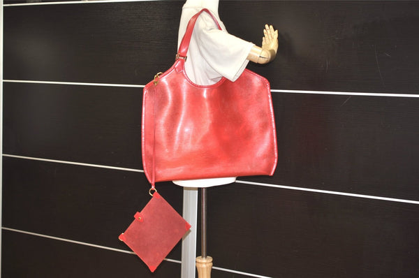 Authentic Louis Vuitton Epi Plage Bahia Shoulder Tote Bag Red M92152 LV 4664J